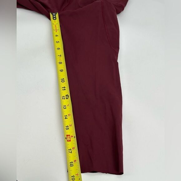 Lululemon Fast and Free High-Rise Crop 19" Leggings Tight Red Maroon  Women’s 4 - Picture 7 of 8